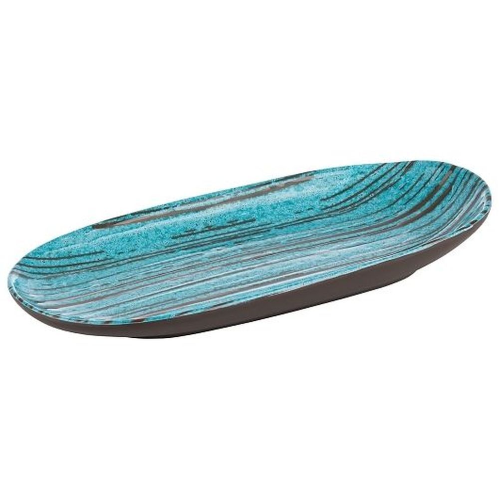 Aps Storytellers Cancun Blue Melamine Oval Platter, 11 X 5.5 Inch -- 6 Per Case
