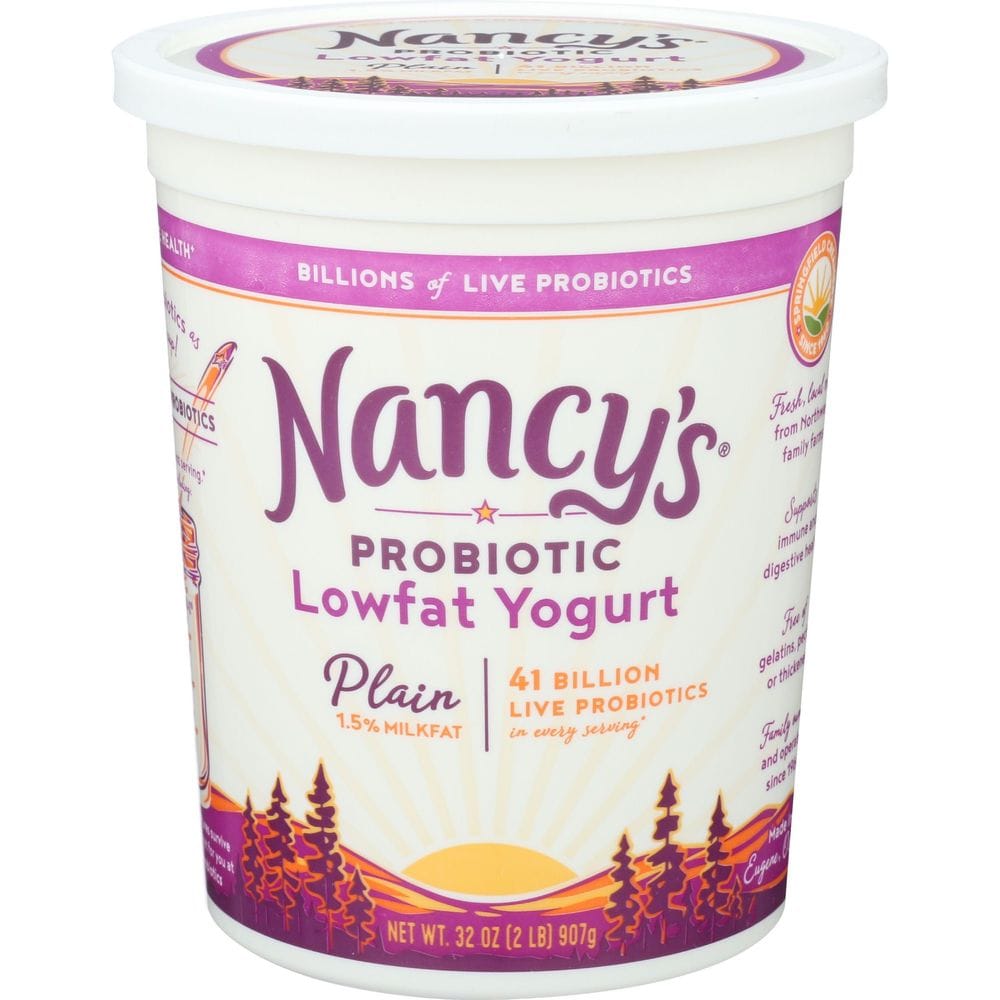 Nancys Plain Lowfat Probiotic Yogurt, 32 Fluid Ounce -- 6 Per Case