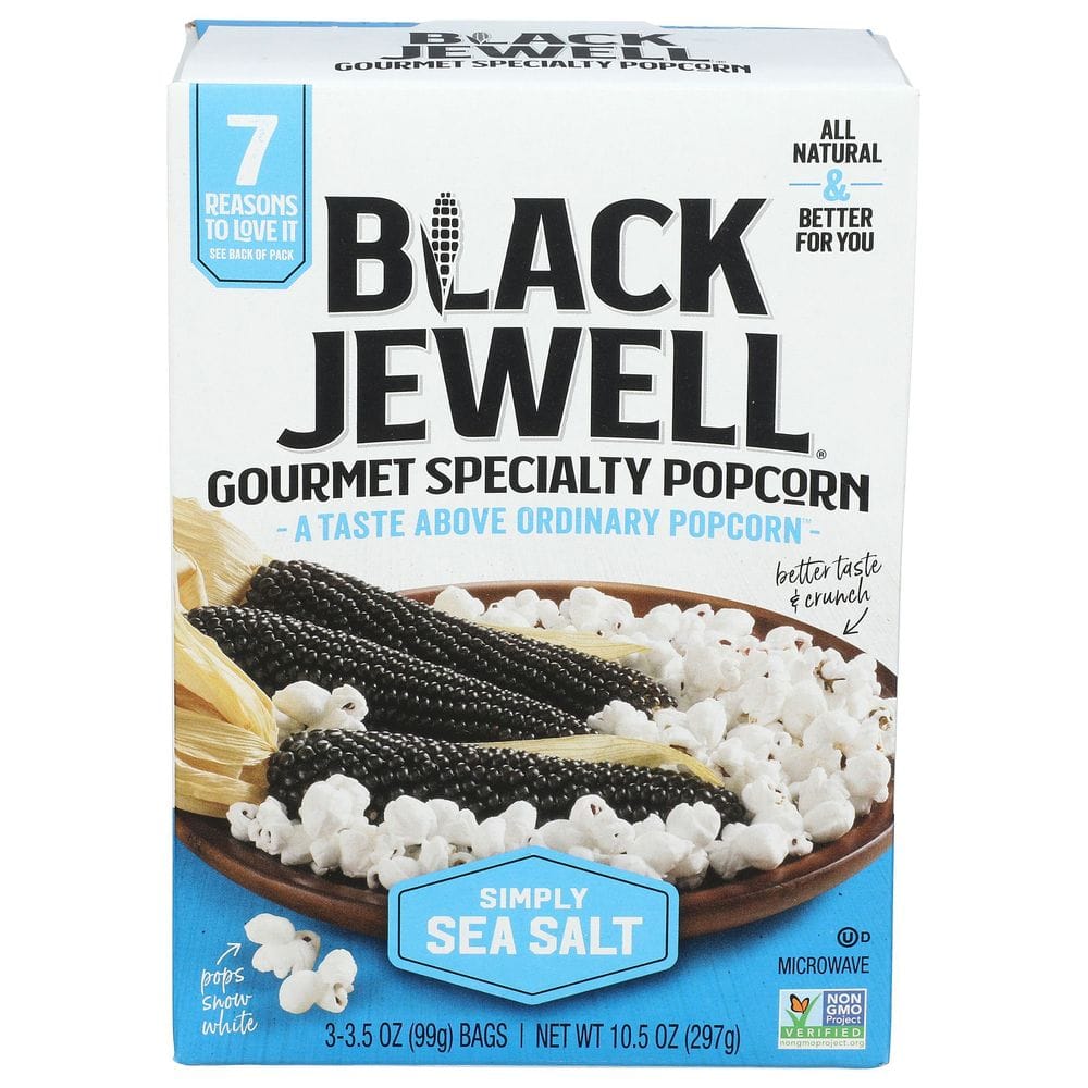 Black Jewell Simply Sea Salt Gourmet White Microwave Popcorn, 10.5 Ounce -- 6 Per Case
