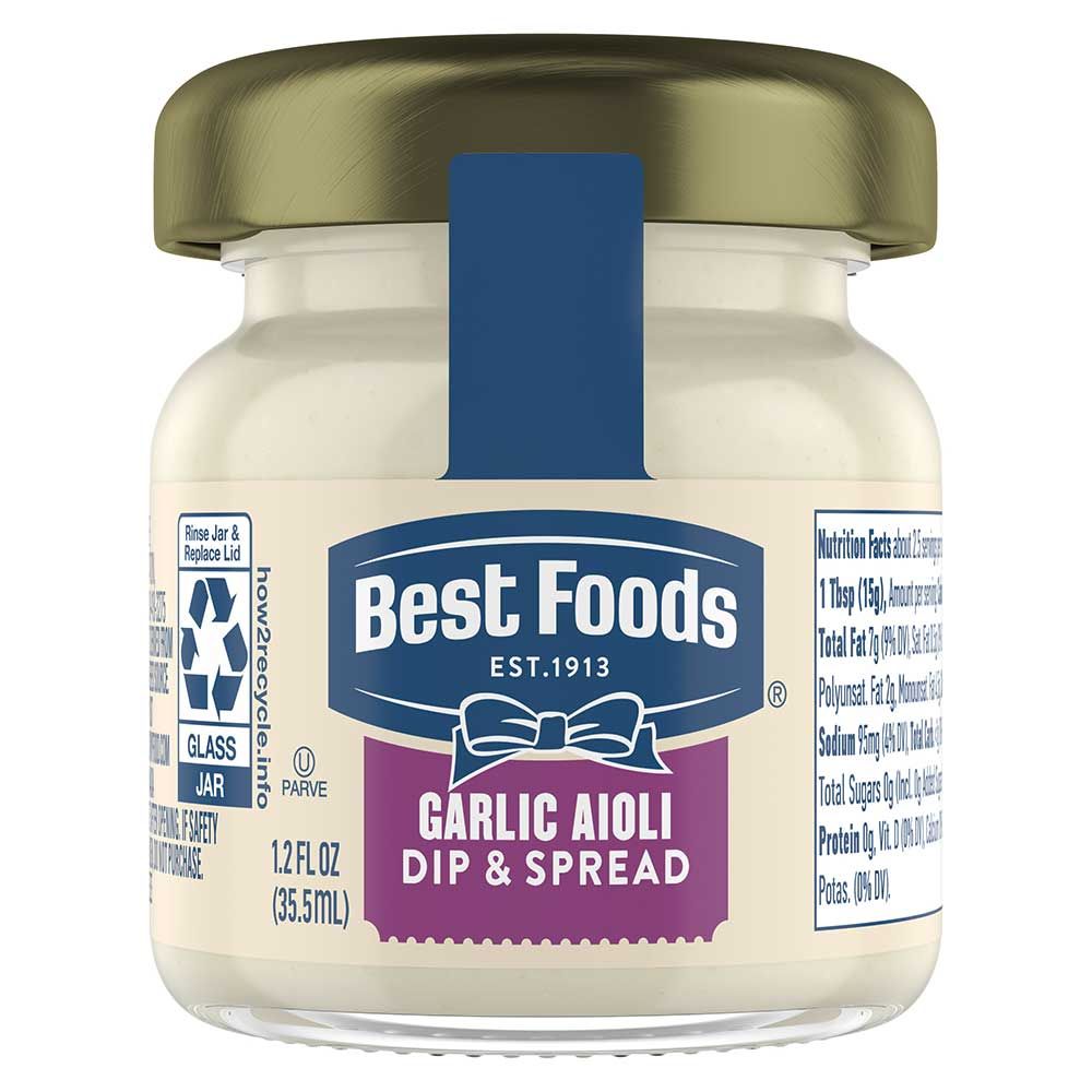 Best Foods Garlic Aioli Dip And Spread, 1.2 Fluid Ounce -- 72 Per Case