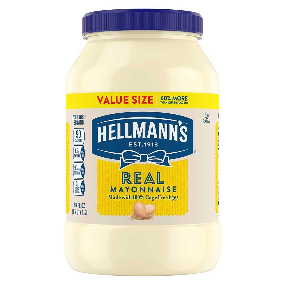 Hellmanns Real Mayonnaise, 48 Fluid Ounce -- 4 Per Case