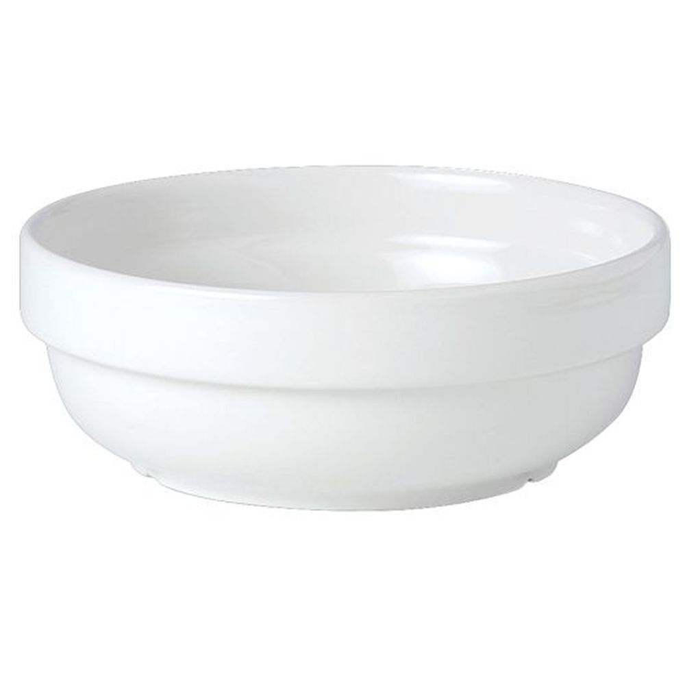 Steelite Simplicity White Alumina Vitrified 13 Ounce Stacking Bowl, 12 Count