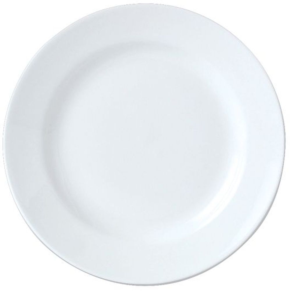 Steelite Simplicity White Alumina Vitrified 10 5/8 Inch Plate, 24 Count