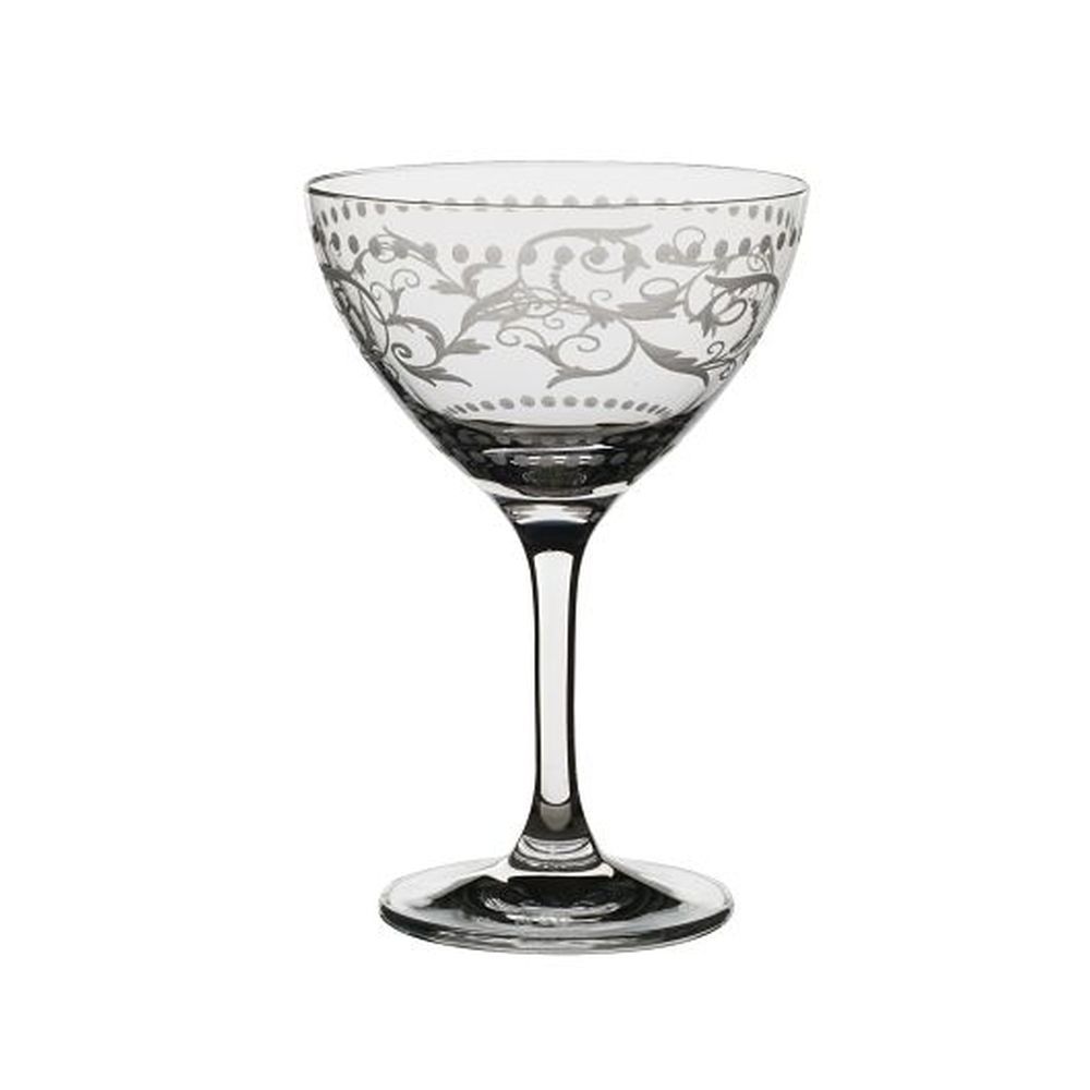 Mcc Vintage Dots Crystalline 8 Ounce Martini Cocktail Glass, 24 Count