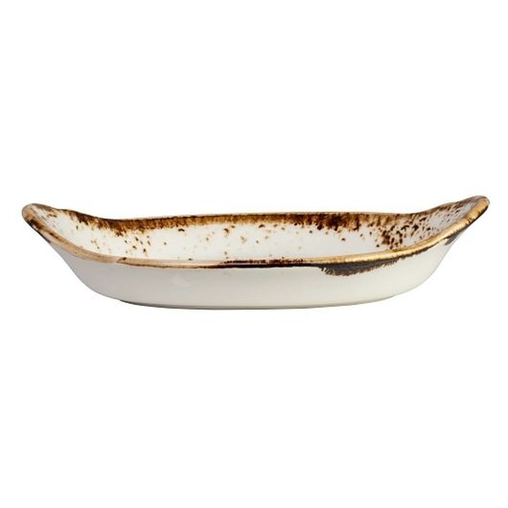 Steelite Craft White Alumina Vitrified 6.5 Ounce Oval Earred Dish, 24 Count