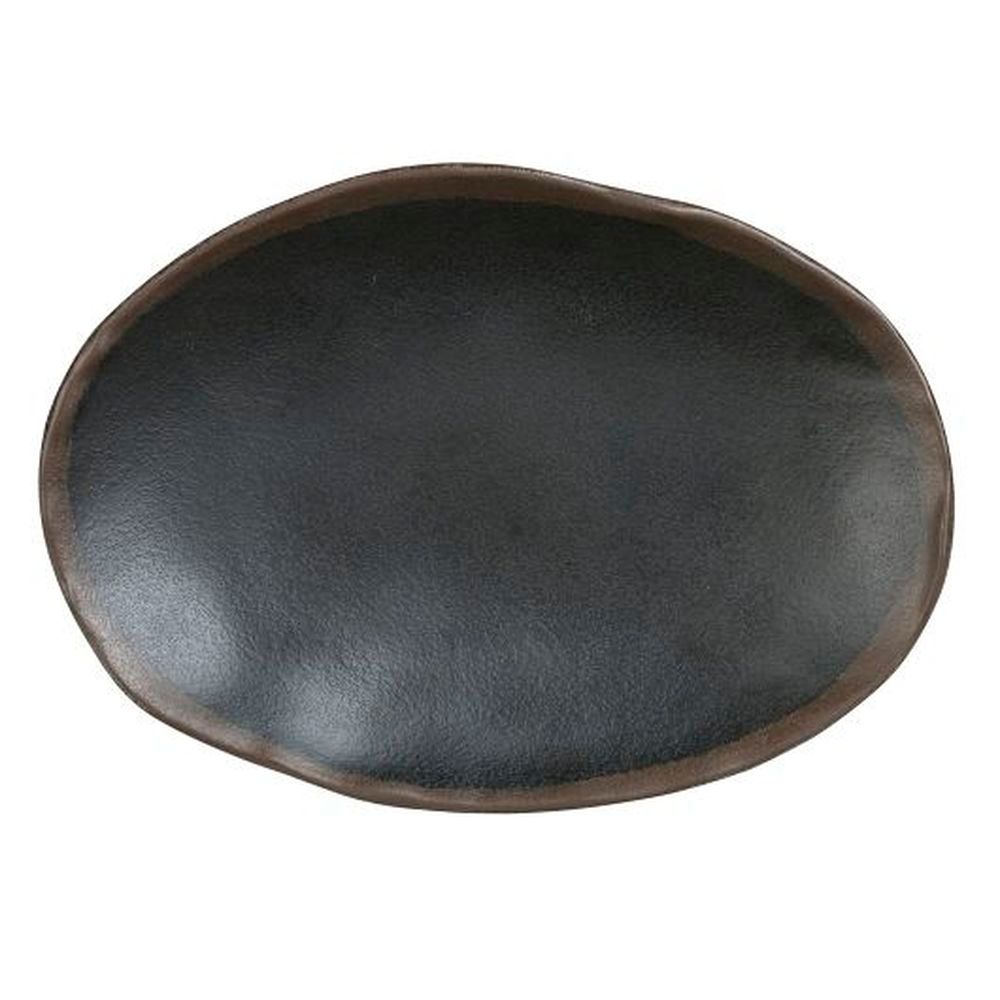 Delfin Greystone 9.5 Inch Melamine Oval Plate, 24 Count