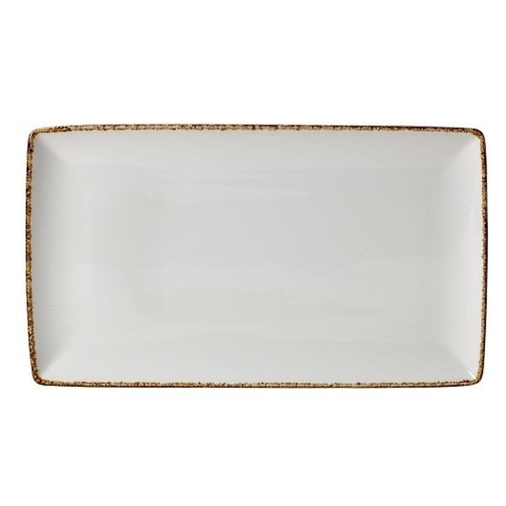 Steelite Brown Dapple Alumina Vitrified 10.625 Inch Rectangle Tray, 6 Count