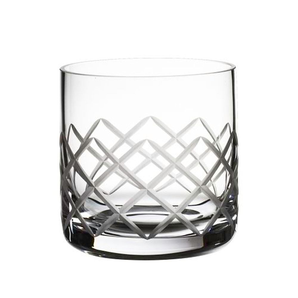 Rona Diamond Cut Glass 12.5 Ounce Old Fashioned Tumbler, 24 Count