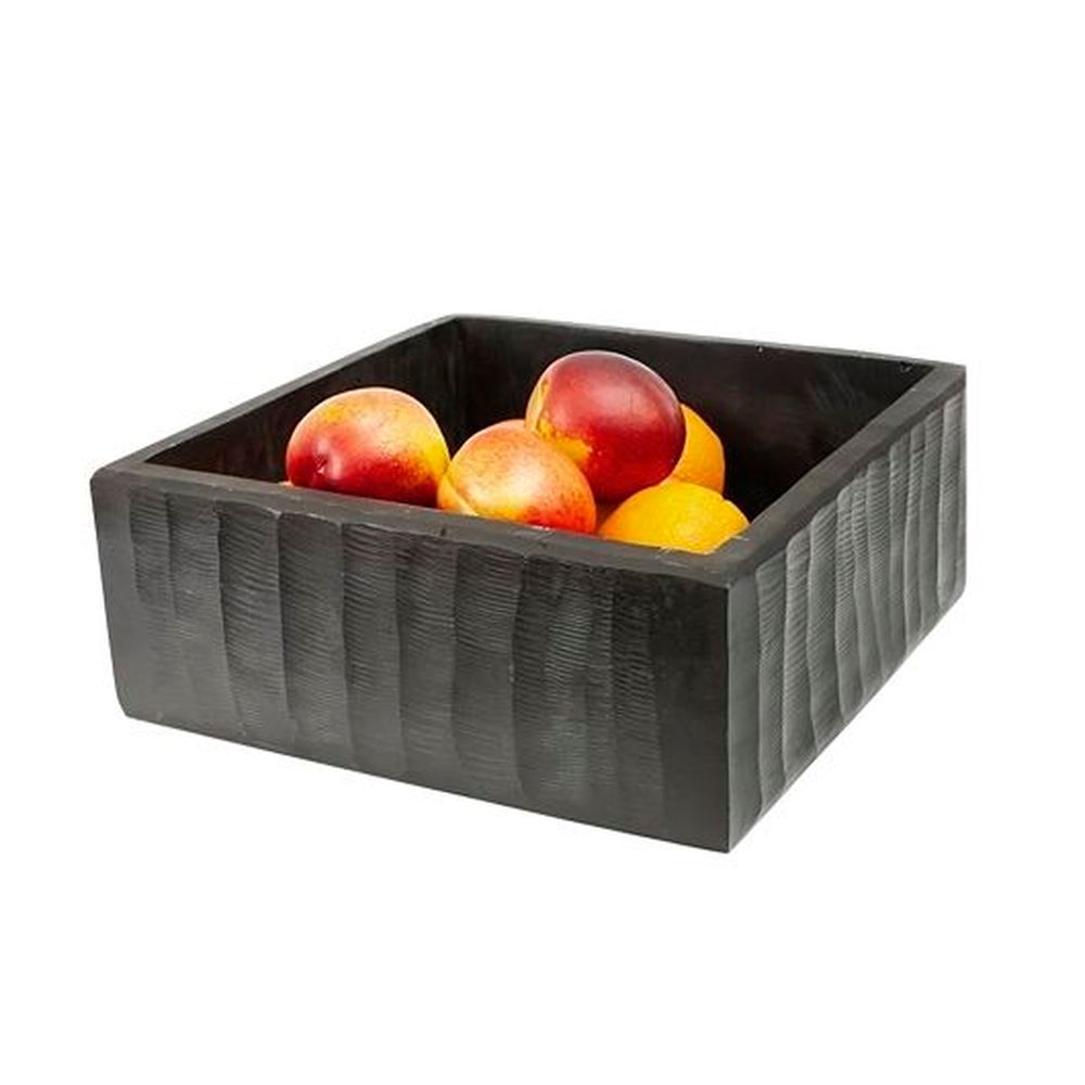 Kenny Mack Carved Espresso Resin Riser/box, 12.0 X 12.0 X 4.5 Inch