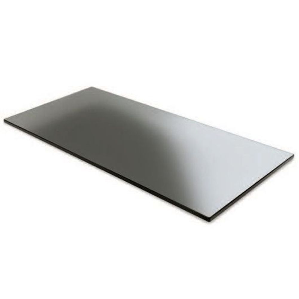 Dw Haber Fusion Buffet Black Glass Rectangle Tile, 36 X 11 Inch