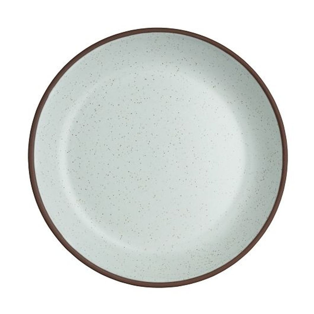 Maham Studio Spice Sea Salt Stoneware 6.375 Inch Deep Plate, 12 Count