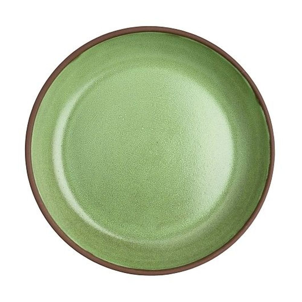 Maham Studio Spice Cardamom Stoneware 6.375 Inch Deep Plate, 12 Count