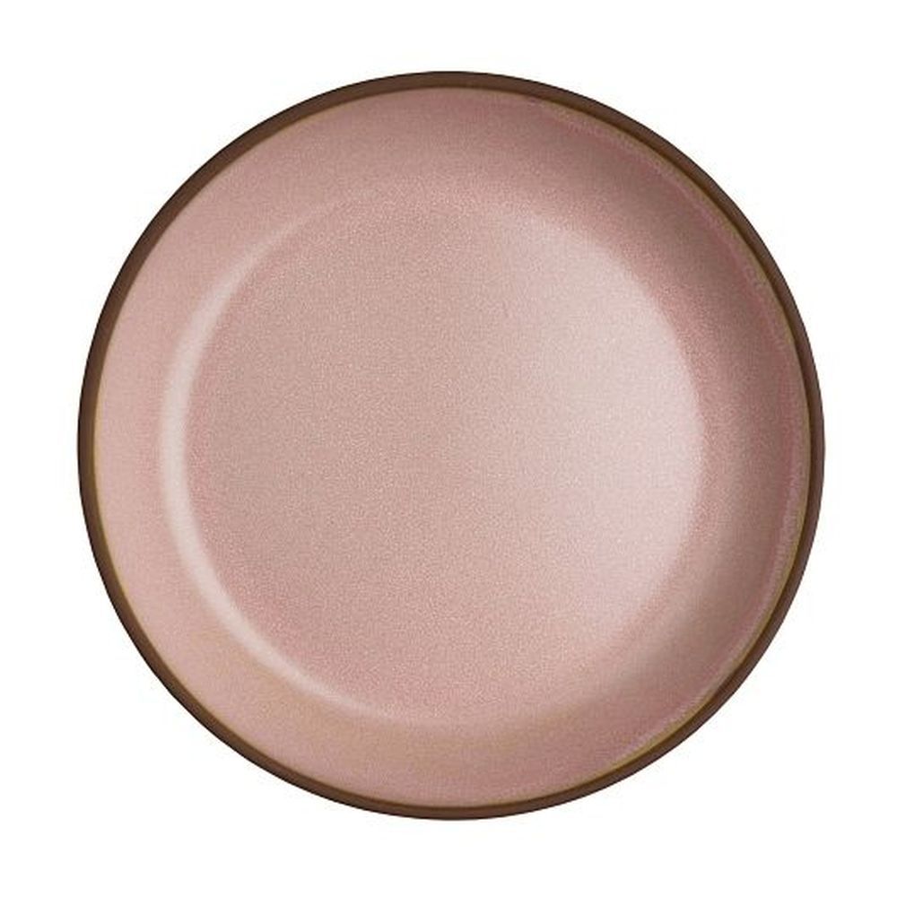 Maham Studio Spice Pink Peppercorn Stoneware 10 Inch Deep Plate, 12 Count