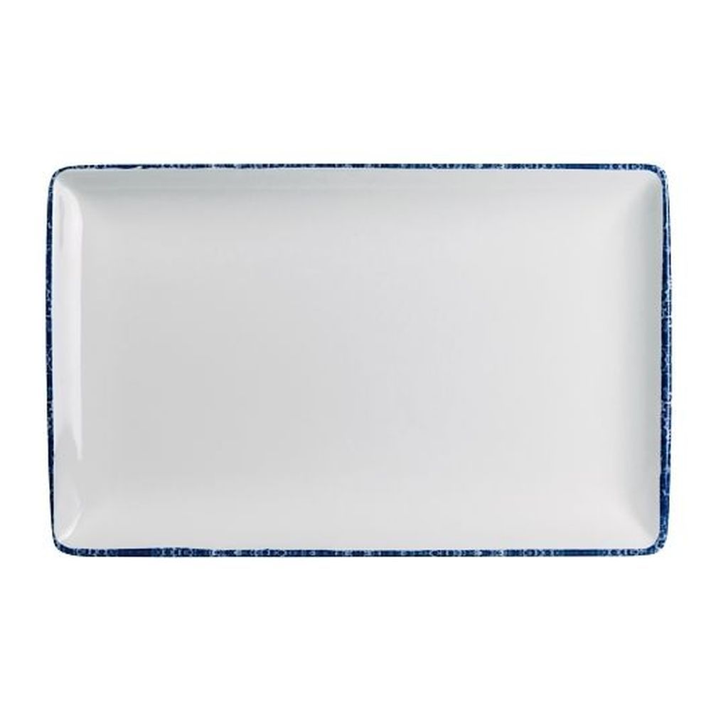 Creations Blue Dapple 12 X 7.5 Inch Melamine Rectangle Tray, 12 Count