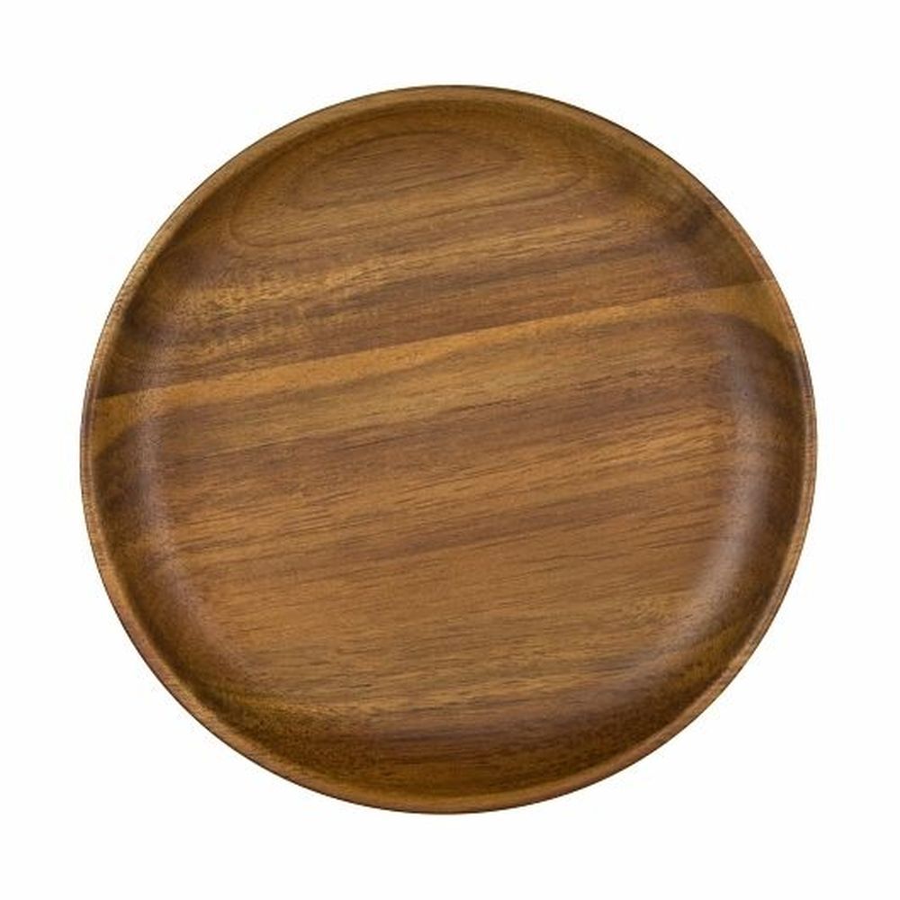 Creations Round 11.0 Inch Wood Platter, 6 Count