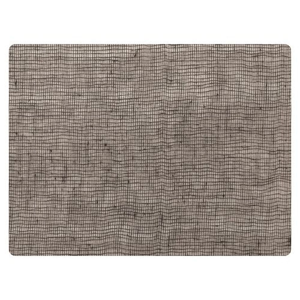 Modern Twist Chocolate Linen Silicone 16 X 12 Inch Placemat, 12 Count