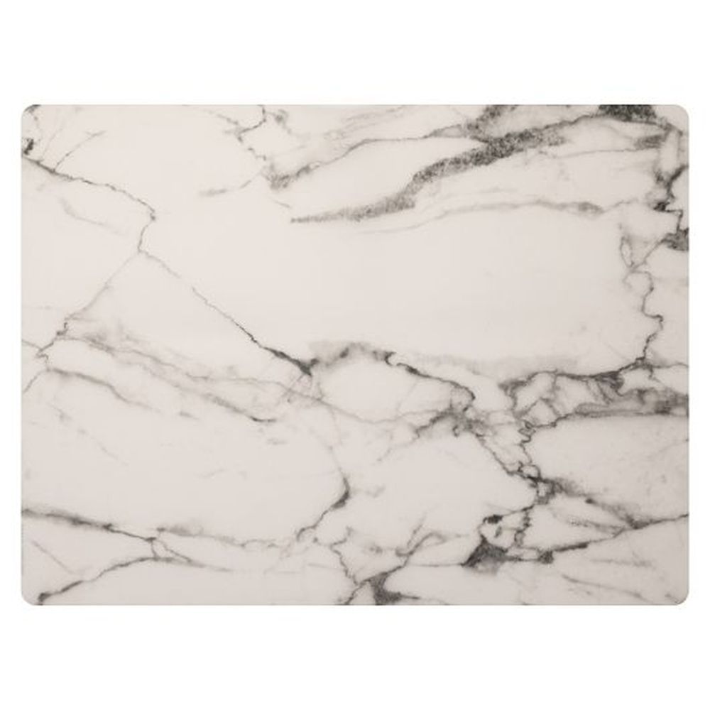 Modern Twist Grey Marble Silicone 16 X 12 Inch Placemat, 12 Count