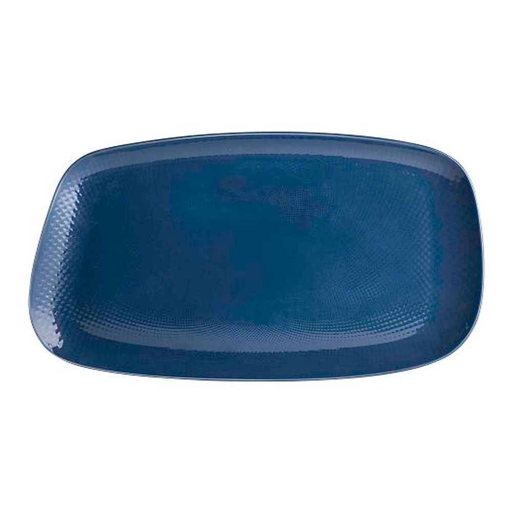 Folio Alpha-ceram Sapphire Blue Porcelain 18.5 Inch Rectangle Platter, 4 Count
