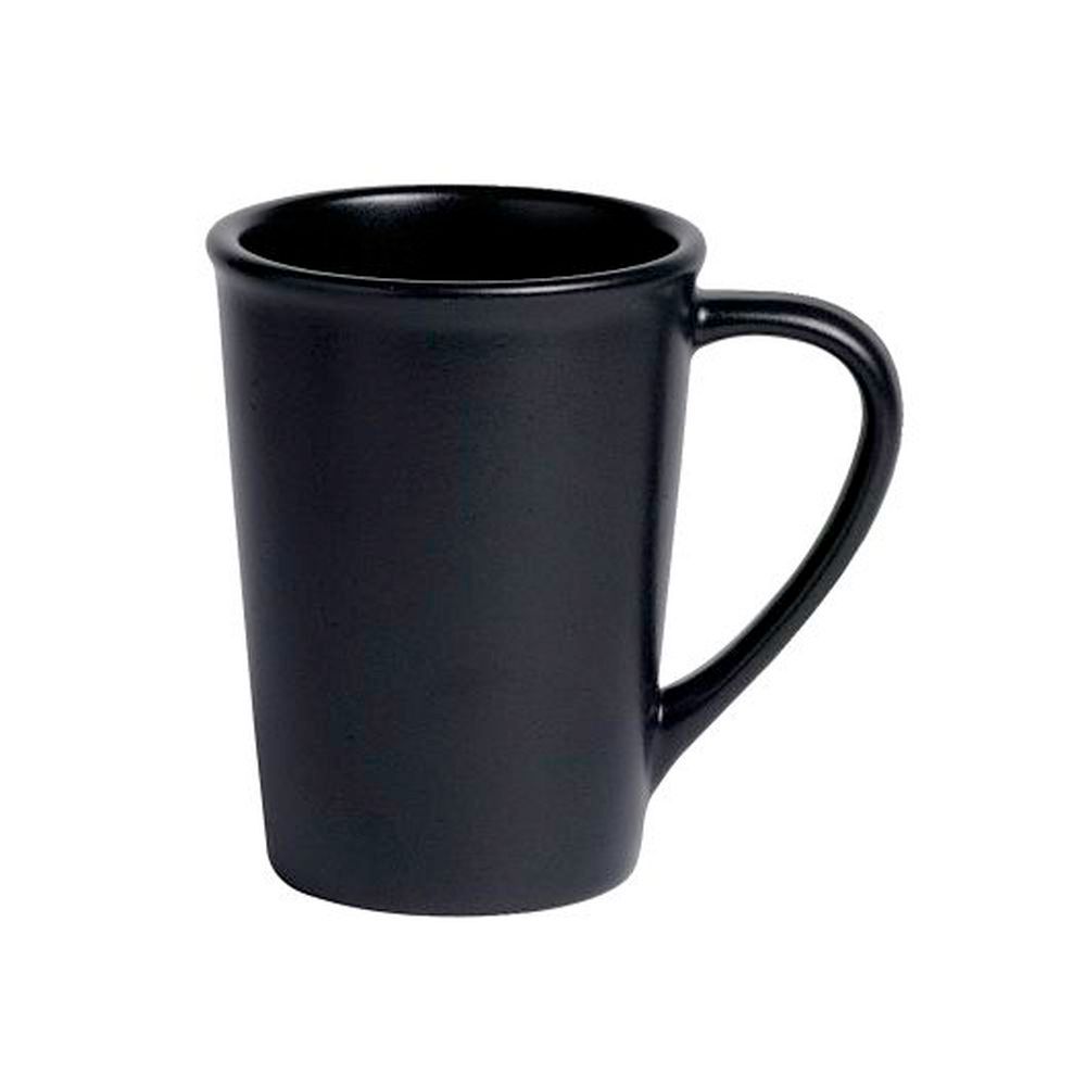 Anfora Sedona 12 Ounce Black Conical Mug, 12 Count