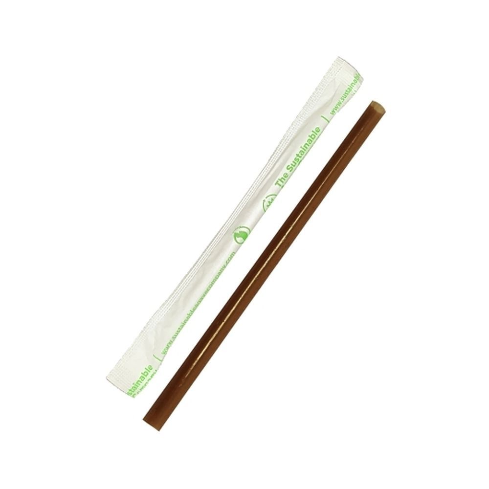 The Sustainable Agave Company 5 Inch Agave Brown Regular Wrapped Straws, 4500 Count