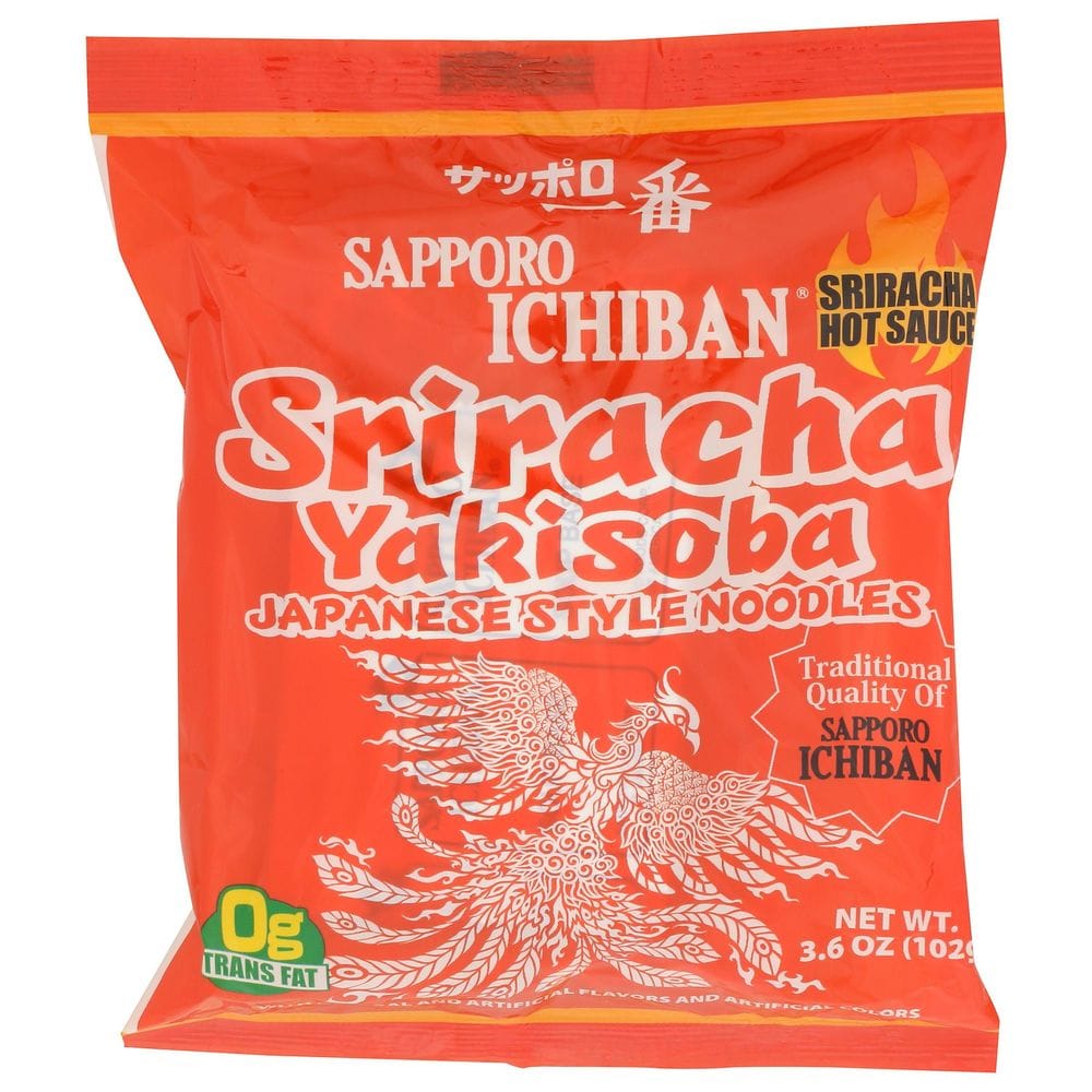 Sapporo Ichiban Sriracha Yakisoba Japanese Style Noodles, 3.6 Ounce -- 24 Per Case