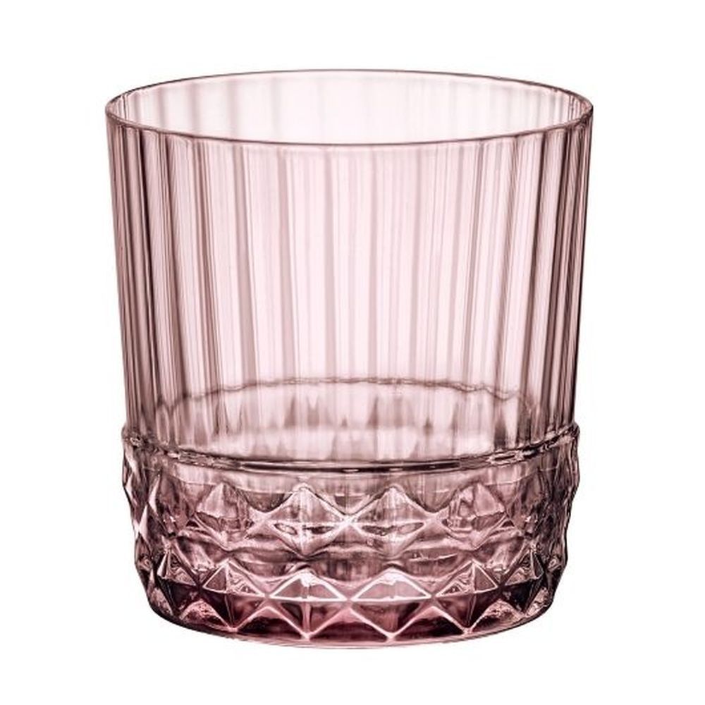 Bormioli Rocco America 20's 12.75 Ounce Lilac Rose Double Old Fashion Glass, 36 Count