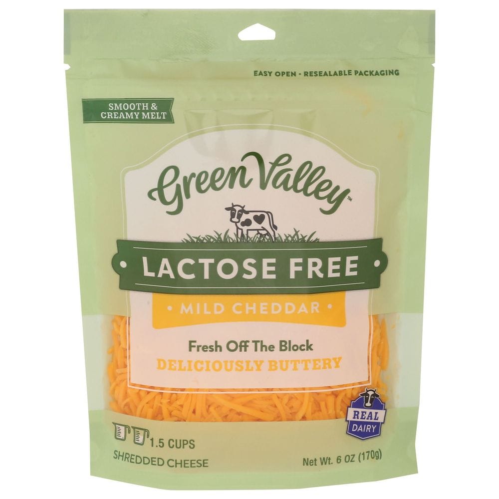 Green Valley Lactose Free Mild Cheddar Shredded Cheese, 6 Ounce -- 12 Per Case