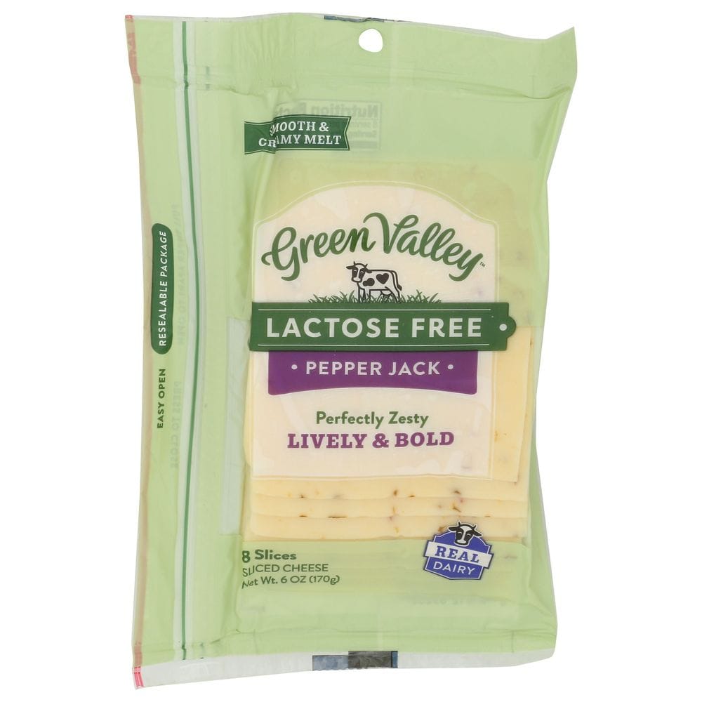 Green Valley Lactose Free Pepper Jack Cheese Slices, 6 Ounce -- 12 Per Case