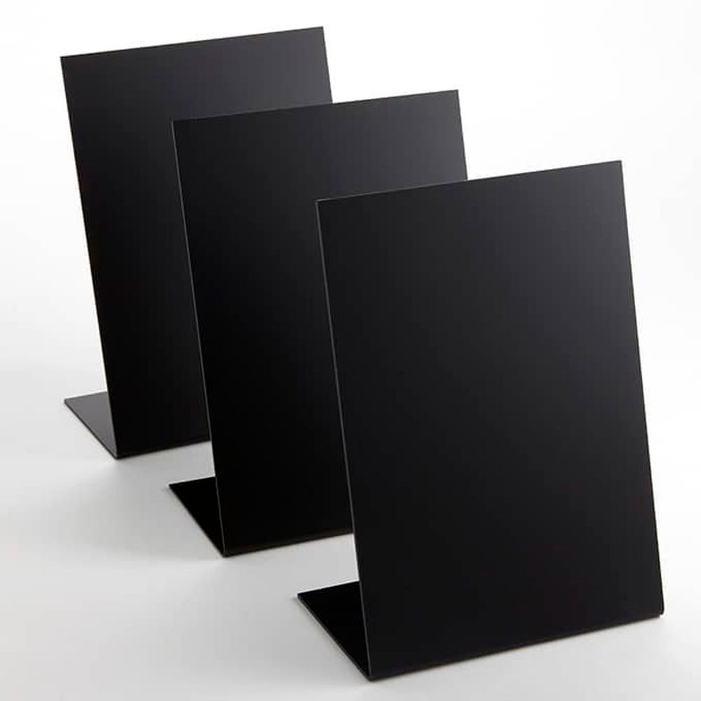 American Metalcraft Black Table Top Chalkboard, 5 7/8 X 3 X 8 1/4 Inch -- 3 Per Case