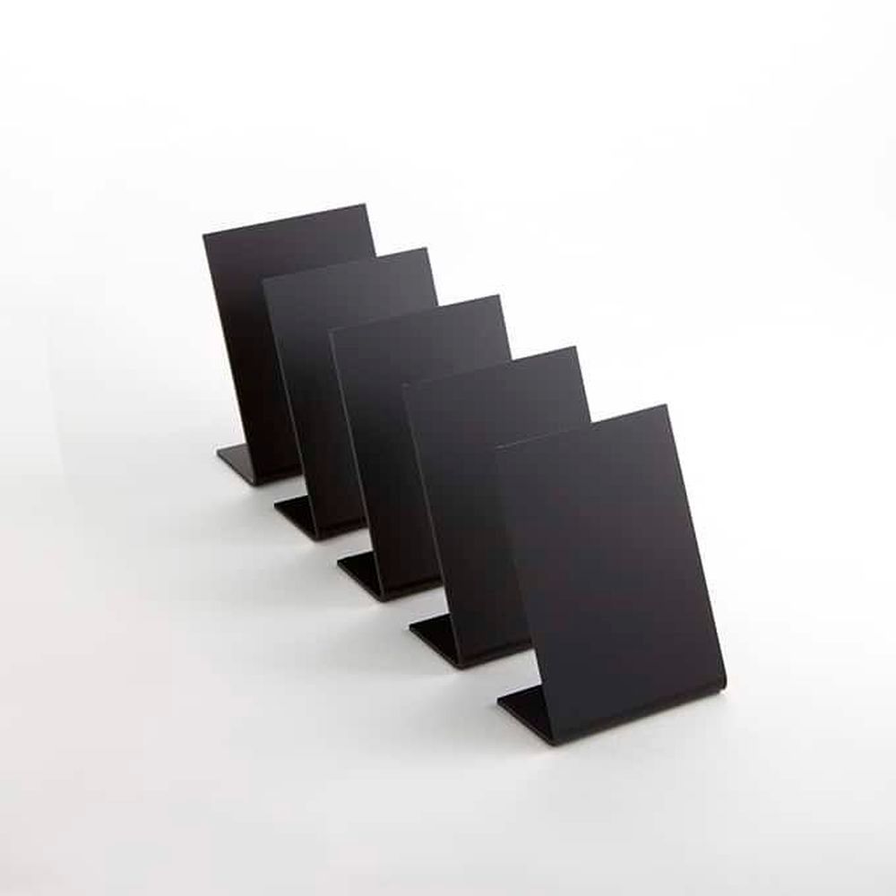 American Metalcraft Black Table Top Chalkboard, 4 1/8 X 1 3/4 X 5 7/8 Inch -- 3 Per Case