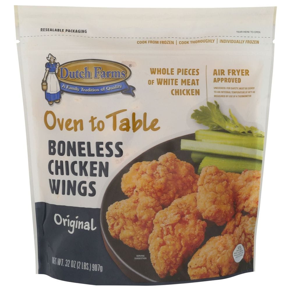 Dutch Farms Boneless Chicken Wings, 32 Ounce -- 12 Per Case
