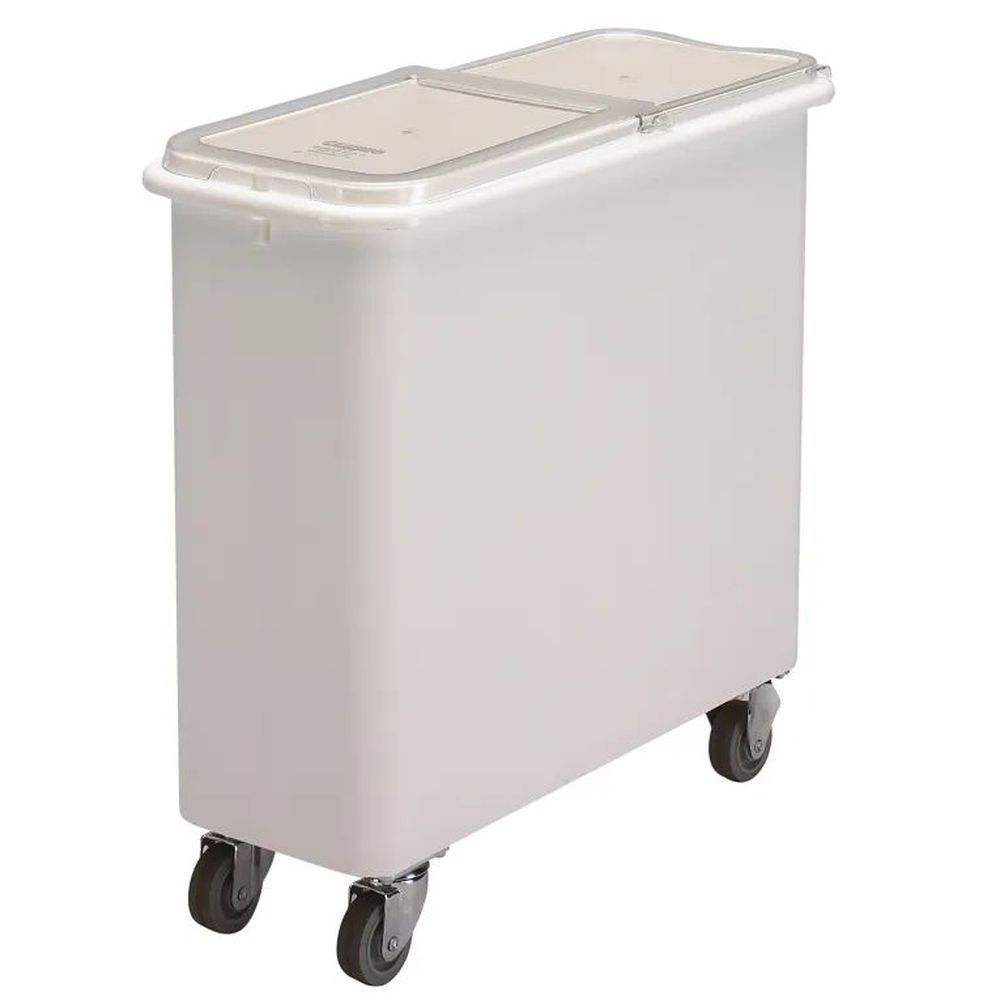 Cambro White 26.7 Gallon Flat Top Ingredient Bin With Two Piece Sliding Lid, 13 X 30 1?8 X 28 1?2 Inch