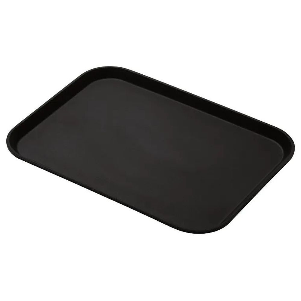 Cambro Camtread Black Fiberglass Rectangular Tray, 10 5/8 X 13 3/4 Inch -- 12 Per Case
