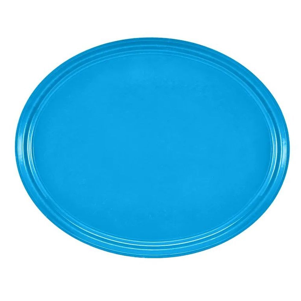 Cambro Camtrays Horizon Blue Fiberglass Oval Serving Tray, 19 1/4 X 24 Inch -- 6 Per Case