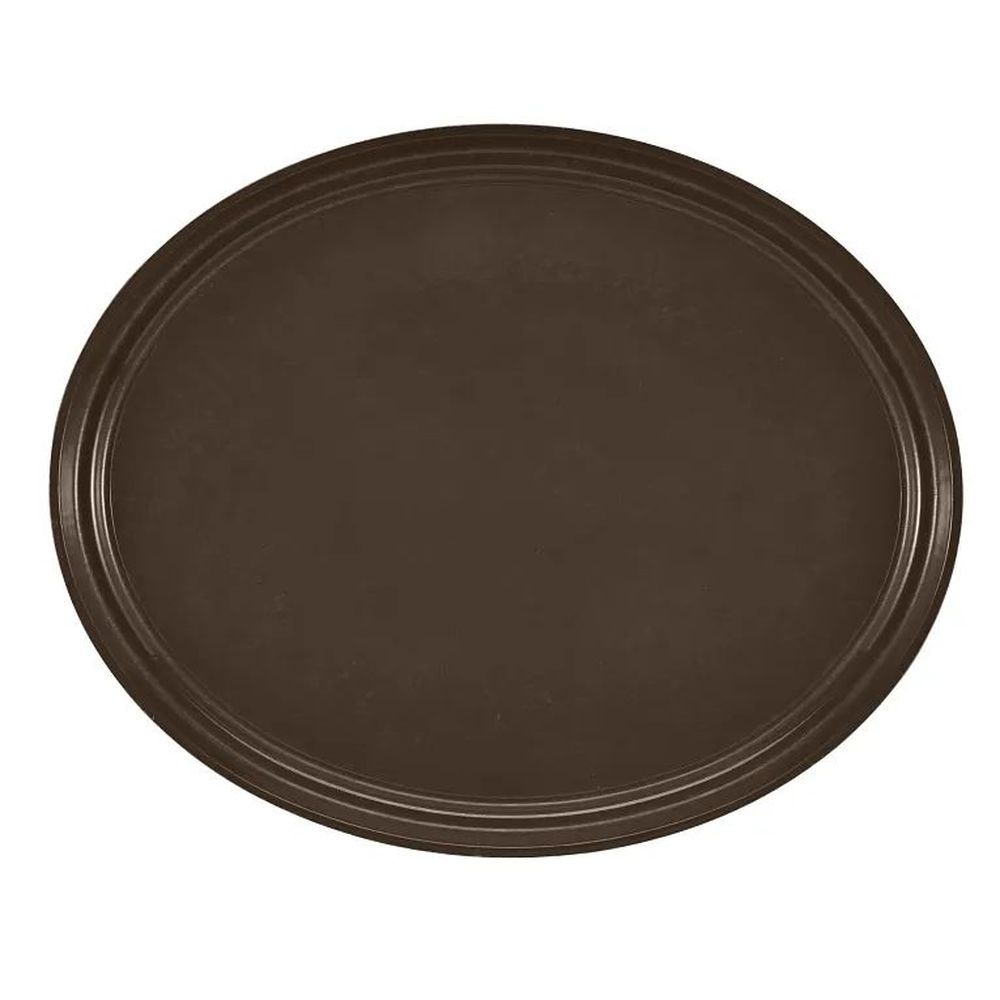 Cambro Camtrays Brazil Brown Fiberglass Oval Serving Tray, 19 1/4 X 24 Inch -- 6 Per Case