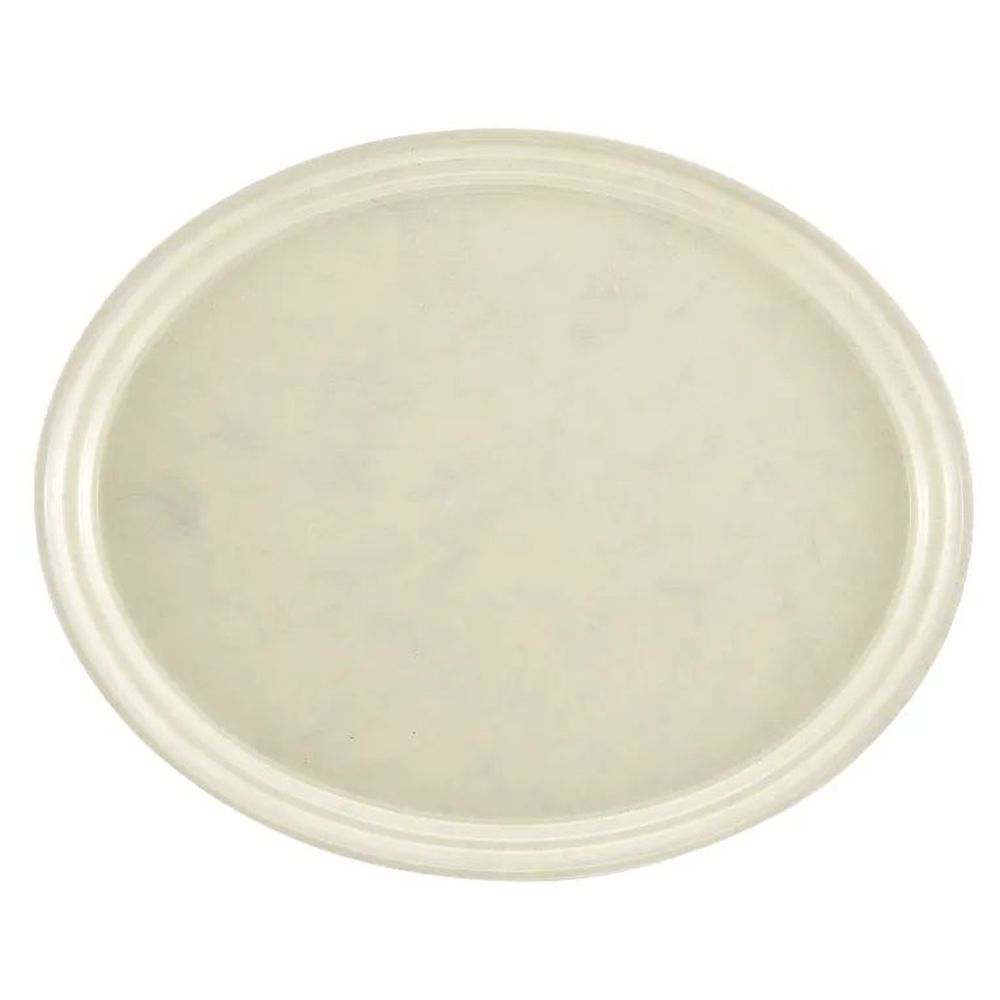 Cambro Camtrays Galaxy Antique Parchment Silver Fiberglass Oval Serving Tray, 19 1/4 X 24 Inch -- 6 Per Case