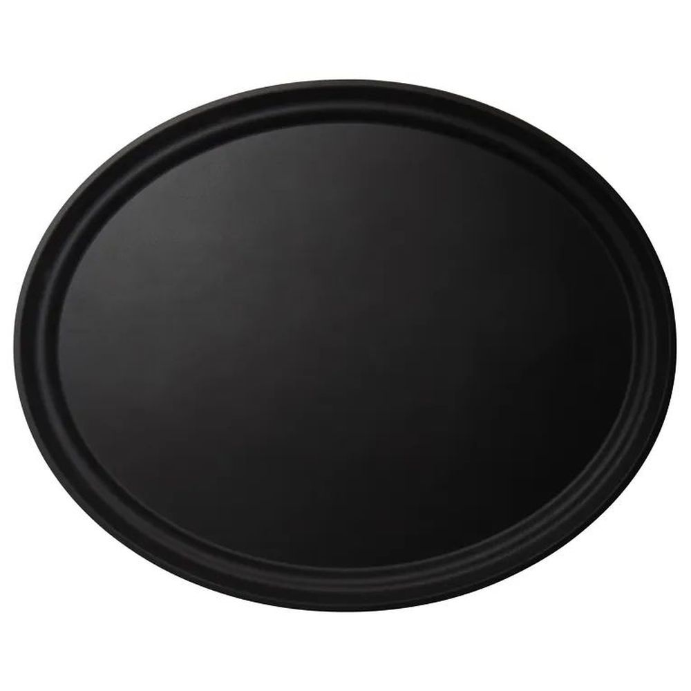 Cambro Camtread Black Fiberglass Oval Tray, 23 1/8 X 19 1/4 Inch -- 6 Per Case