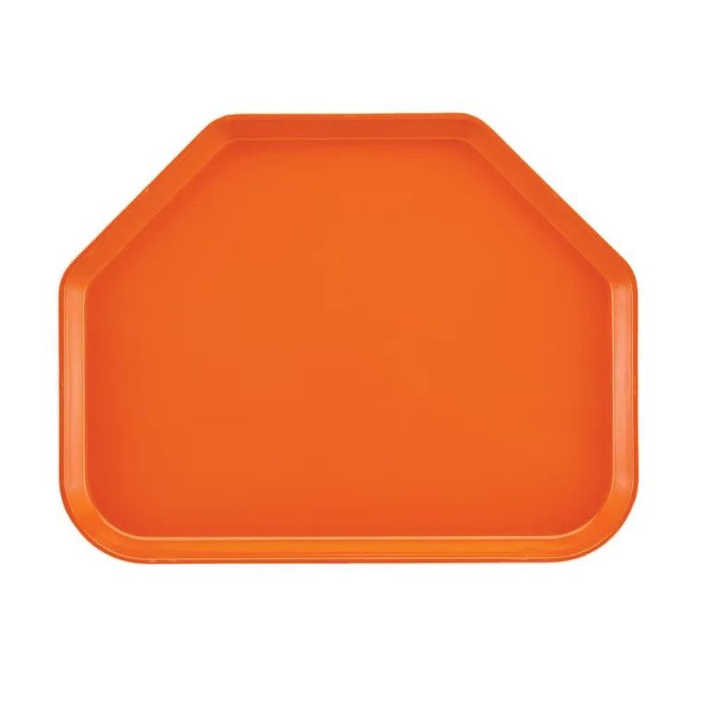 Cambro Camtrays Orange Pizazz Fiberglass Trapezoid Tray, 14 X 18 Inch -- 12 Per Case