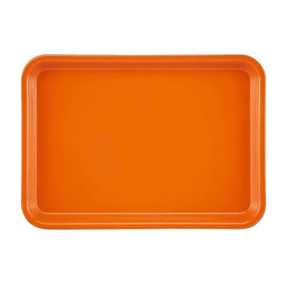 Cambro Camtrays Orange Pizazz Fiberglass Rectangular Low Profile Rim Tray, 4 1/4 X 6 Inch -- 12 Per Case