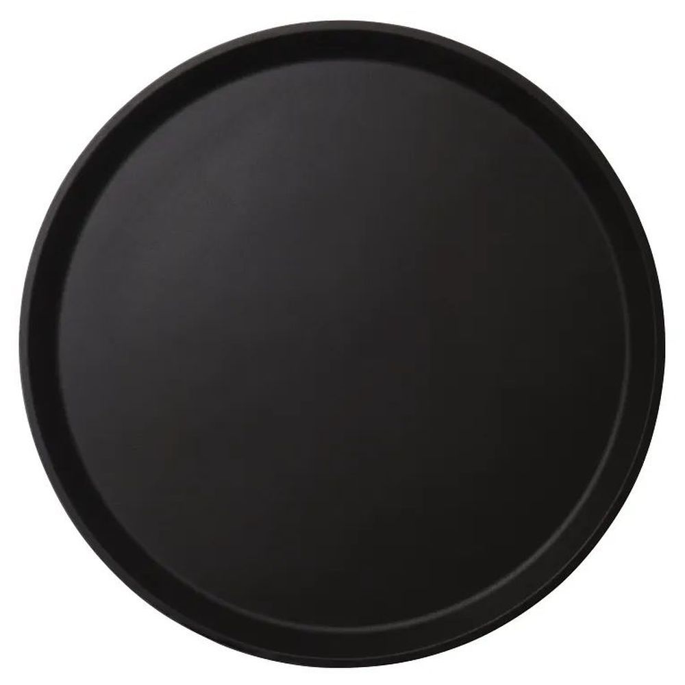 Cambro Camtread Black Satin Fiberglass Round Tray, 18 Inch -- 6 Per Case