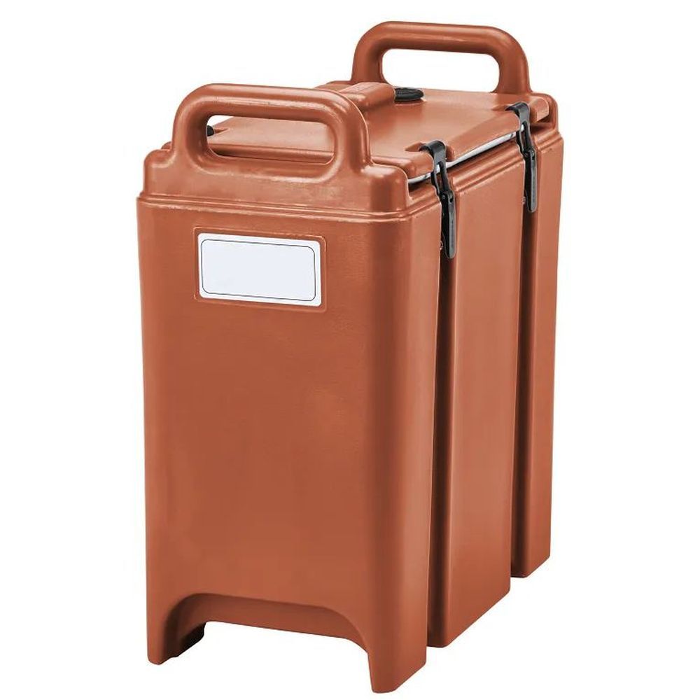 Cambro Camtainers Brick Red Insulated Soup Server Without Spigot, 3 3/8 Gallon Capacity