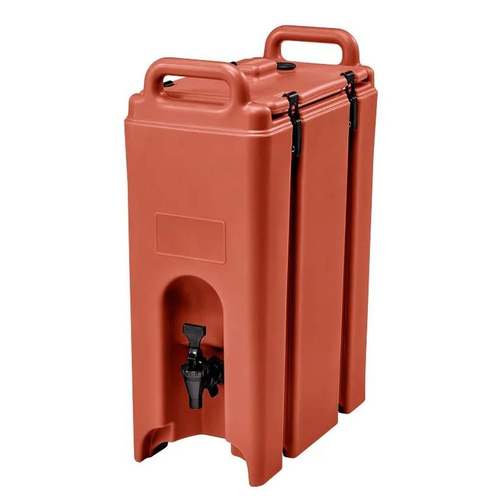 Cambro Camtainers Brick Red Plastic Insulated Beverage Server, 4 3/4 Gallon Capacity