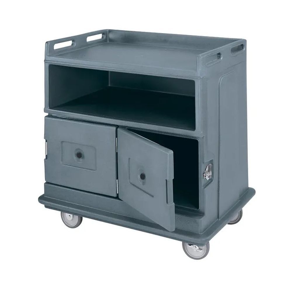 Cambro Granite Gray Flat Top Counter Insulated Beverage Service Cart, 44 1/2 X 30 X 44 Inch