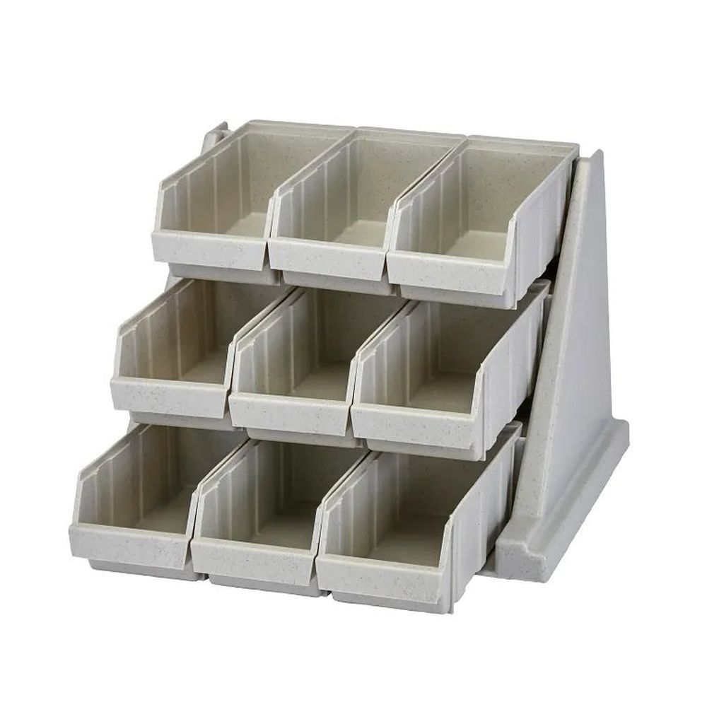 Cambro Speckled Gray Polyethylene Versa Organizer Rack With 9 Bins, 20 1?8 X 21 3?8 X 14 1?4 Inch