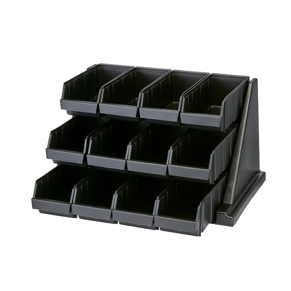 Cambro Black Polyethylene Versa Organizer With 12 Bin, 25 1?8 X 21 3?8 X 14 1?4 Inch