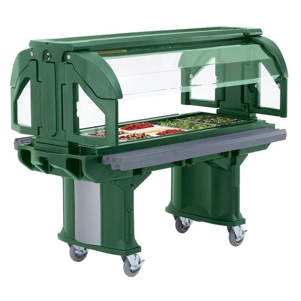 Cambro Kentucky Green Low Height Versa Food Bar With Standard Casters, 5 Feet
