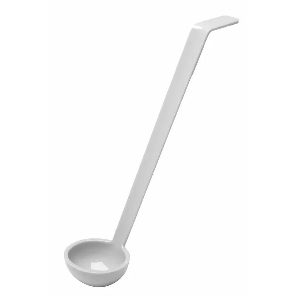 Cambro Camwear White Polycarbonate 1 Ounce Plain Ladle, 10 9/16 Inch -- 12 Per Case