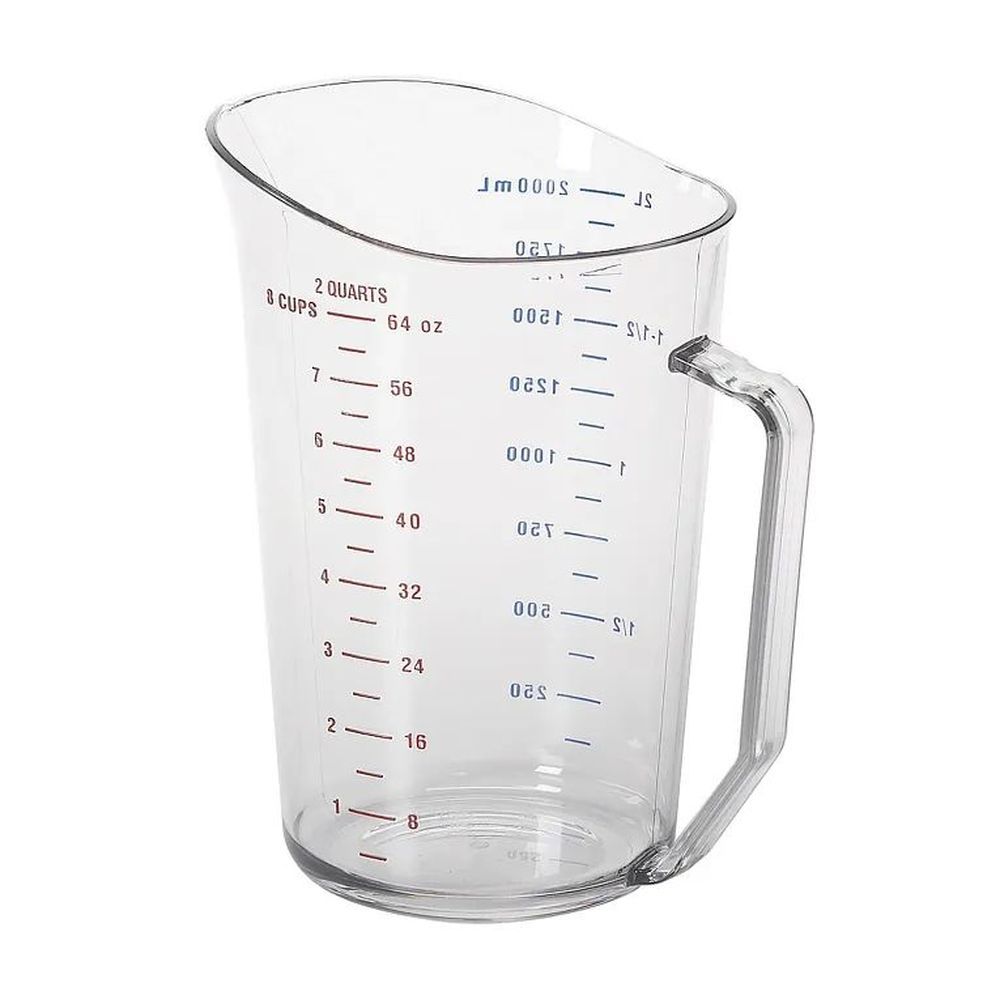 Cambro Camwear Clear Polycarbonate Measuring Cup, 2 Quart Capacity -- 12 Per Case