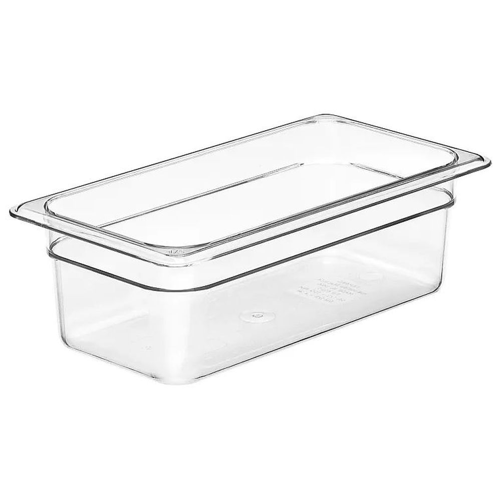 Cambro Camwear Polycarbonate Clear Third Size Food Pan, 4 Inch