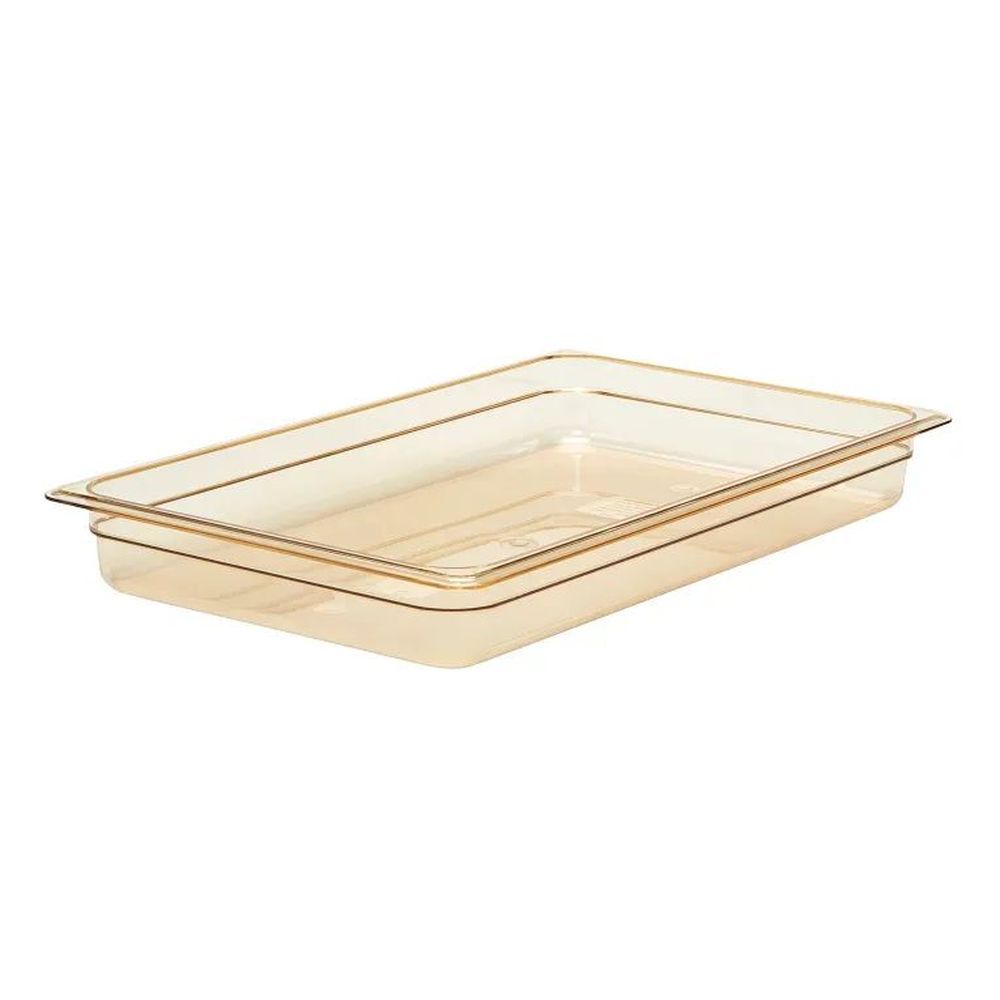 Cambro H-pan Amber 1/1 Gastronorm Polycarbonate High Heat Food Pan, 12 3/4 X 20 7/8 X 2 1/2 Inch -- 6 Per Case
